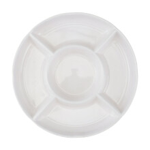 Bandeja de servir dividida Bandejas para aperitivos Plato de melamina con compartimento Plato para fiestas 5 Bandejas para aperitivos y frutas Comida