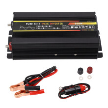 Car Voltage Transformer DC To AC Converter Power Inverter Pure Sine Wave Output Universal AC Socket Short Circuit Protection Over Temperature