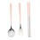5Sets Pink Stainless Steel Travel Tableware Set with Case for Camping 3
