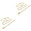 200Pcs Golden Long Bead Connector Clasp Ball Chains for Keychain Tags 3