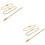 200Pcs Golden Long Bead Connector Clasp Ball Chains for Keychain Tags 6