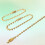 200Pcs Golden Long Bead Connector Clasp Ball Chains for Keychain Tags 11
