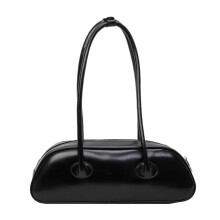 Französische Damen-Schultertasche aus PU-Leder, schlichte Einkaufs- und Verabredungstasche, modische Handtasche