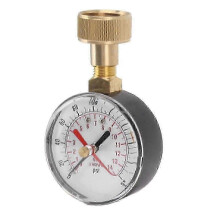 Water Pressure Gauge 0-200Psi Universal Water Pressure Test Gauge with 3/4 26-27s Edition 0118 for Home Plumbing Systems