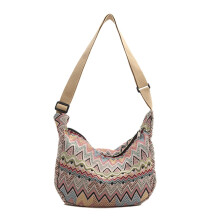 2025 Canvas Crescent Crossbody Bag für Damen, böhmische Schultertasche mit großem Fassungsvermögen, ideal zum Einkaufen und Reisen