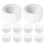80Pcs White PVC Threaded Pipe End Caps for Leak Protection 3
