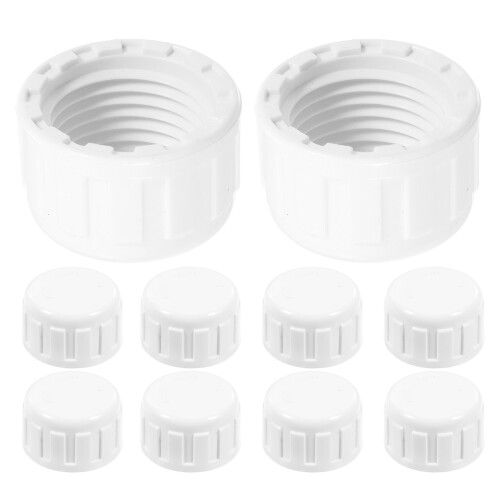 80Pcs White PVC Threaded Pipe End Caps for Leak Protection 2