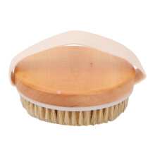 Wet Or Dry Brushing Tool For Skin Renewal, Exfoliator Scrubber That Stimulates Blood Flow, Natural Bristle Dry Body Brush With Comfortable Grip,