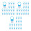 300Pcs Nail Dust Removal Brush Blue Plastic Compact Nail Cleaning Tool 6