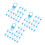 300Pcs Nail Dust Removal Brush Blue Plastic Compact Nail Cleaning Tool 7
