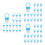 300Pcs Nail Dust Removal Brush Blue Plastic Compact Nail Cleaning Tool 8