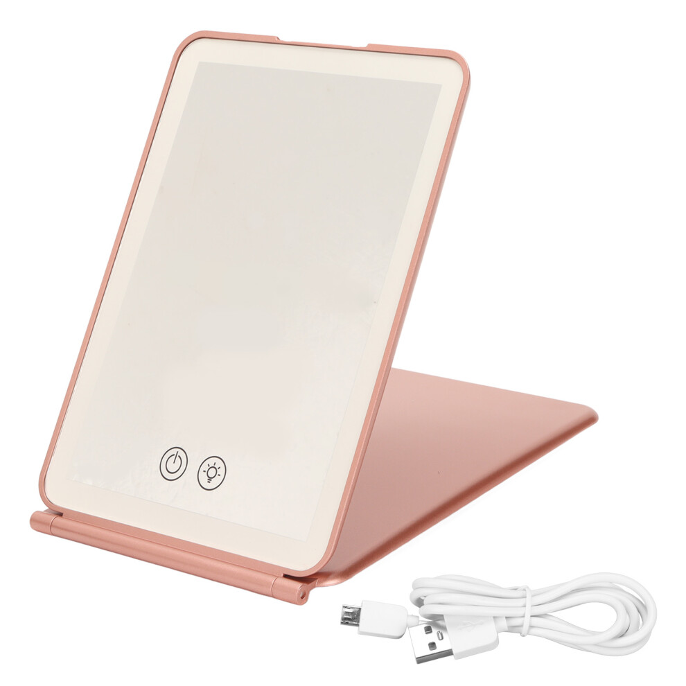 Light Led Mirror With3color Modes Dimmable Led S Portable Ultra Slim Ed Mirror Foldable Design Usb Rechargeable Battery Built In Touch