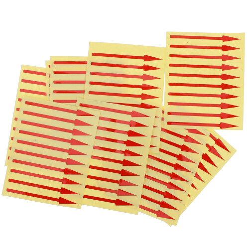 400Pcs Reflective Red Arrow Stickers Adhesive for Instrument Panel Use 2