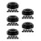 50Pcs Stable Black Plastic Flag Mount Base for Home and Office Desks 5