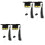 4Pcs Lightweight Felt Mini Graduation Caps Yellow Adjustable Pet Hats 4