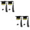 4Pcs Lightweight Felt Mini Graduation Caps Yellow Adjustable Pet Hats 7