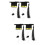 4Pcs Lightweight Felt Mini Graduation Caps Yellow Adjustable Pet Hats 8