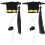 4Pcs Lightweight Felt Mini Graduation Caps Yellow Adjustable Pet Hats 10