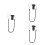 3Pcs Elastic Plastic Pen Holder Clip Retractable Stylus Lanyard Black 4