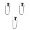 3Pcs Elastic Plastic Pen Holder Clip Retractable Stylus Lanyard Black 9