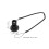 3Pcs Elastic Plastic Pen Holder Clip Retractable Stylus Lanyard Black 11