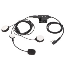 Noise Cancelling Two Way Radio Headset For Motorcycling, Open Full Face Helmet Kit With Finger PTT And Dual Speakers For Clear Communication