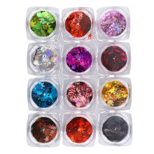 Maple Leaf Nail Glitter Sequins Sparkly Nail Design3D Effect Ultra Thin Slices Chameleon Effect Durable Non Irritating For DIY Nail Art Decorations