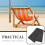 3Pcs Balcony Chair Fabric Useful Chair Accessory Comfortable Cloth 4