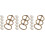Three-Hole Binder Rings Brown Alloy For Daily Use 18pcs 3