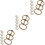 Three-Hole Binder Rings Brown Alloy For Daily Use 18pcs 4