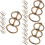Three-Hole Binder Rings Brown Alloy For Daily Use 18pcs 5
