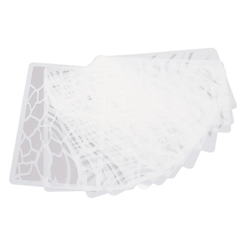 Decorative Templates for Mosaic Web Texture, Reusable Brick Graffiti Layering Stencil for Creative Crafting, 12Pieces 1