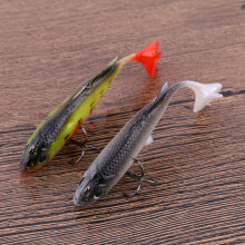 Anti Corrosion Fishing Lure High Quality PVC Material Soft Bionic Fishing Lure3D Eyes T Tail Swimming Action Slow Retrieve Technique Premium Sharp