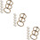 Three-Hole Binder Rings Brown Alloy For Daily Use 18pcs 8