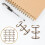 Three-Hole Binder Rings Brown Alloy For Daily Use 18pcs 10