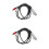 2Pcs Black Audio Equipment Cable Guitar Use Tinned Oxygen-Free Copper 5