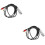 2Pcs Black Audio Equipment Cable Guitar Use Tinned Oxygen-Free Copper 6