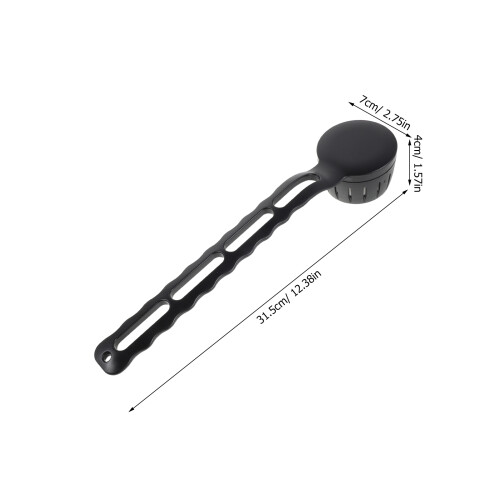 Black Back Bath Brush Long Handle Soft Nylon Bristles for Shower 2