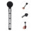 Black Back Bath Brush Long Handle Soft Nylon Bristles for Shower 9
