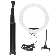 Ring Light LED Selfie, LED Selfie Ring Light with3Modes Adjustable Brightness Tripod Stand Cell Phone Holder USB Powered Foldable Design for Mobile