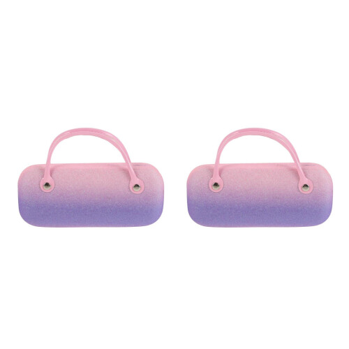 2Pcs Hard Shell Glasses Case Assorted Colors Portable Travel Organizer 2