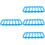 4Pcs Heat-Resistant Blue Silicone Baking Rack Non Stick Cooking Mat 6