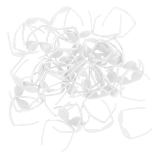 100Pcs White Plastic Doll Glasses Adorable Mini Sunglasses for DIY 2