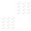 100Pcs White Plastic Doll Glasses Adorable Mini Sunglasses for DIY 4