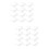 100Pcs White Plastic Doll Glasses Adorable Mini Sunglasses for DIY 8