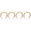 4Pcs Fashionable Golden Chunky Bag Chain Durable Replacement Strap 3