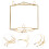 2Pcs Golden Multifunctional Cup Plate Organizer Stainless Steel Holder 2