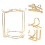 2Pcs Golden Multifunctional Cup Plate Organizer Stainless Steel Holder 4