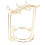 2Pcs Golden Multifunctional Cup Plate Organizer Stainless Steel Holder 5