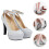 2Paren Comfortabele Zilveren Pumps Feest Dames 10
